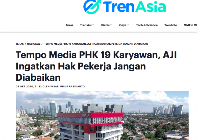 Pandemi Tak Bisa Dijadikan Alasan PHK dengan Kurangi/Hilangkan Kompensasi